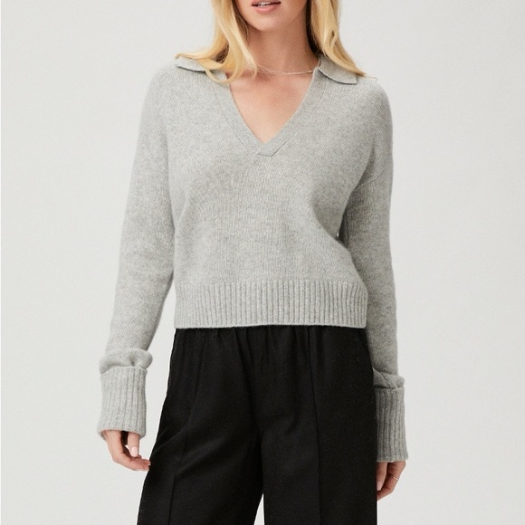 Paige Maxie Sweater - Heather Grey Cashmere - Picture 9 of 16